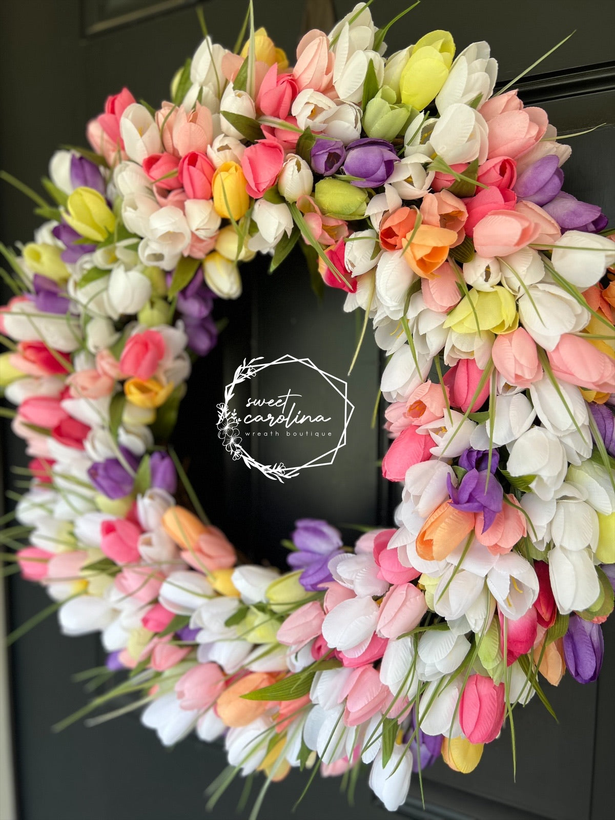 Bright & Colorful Tulip Spring Wreath