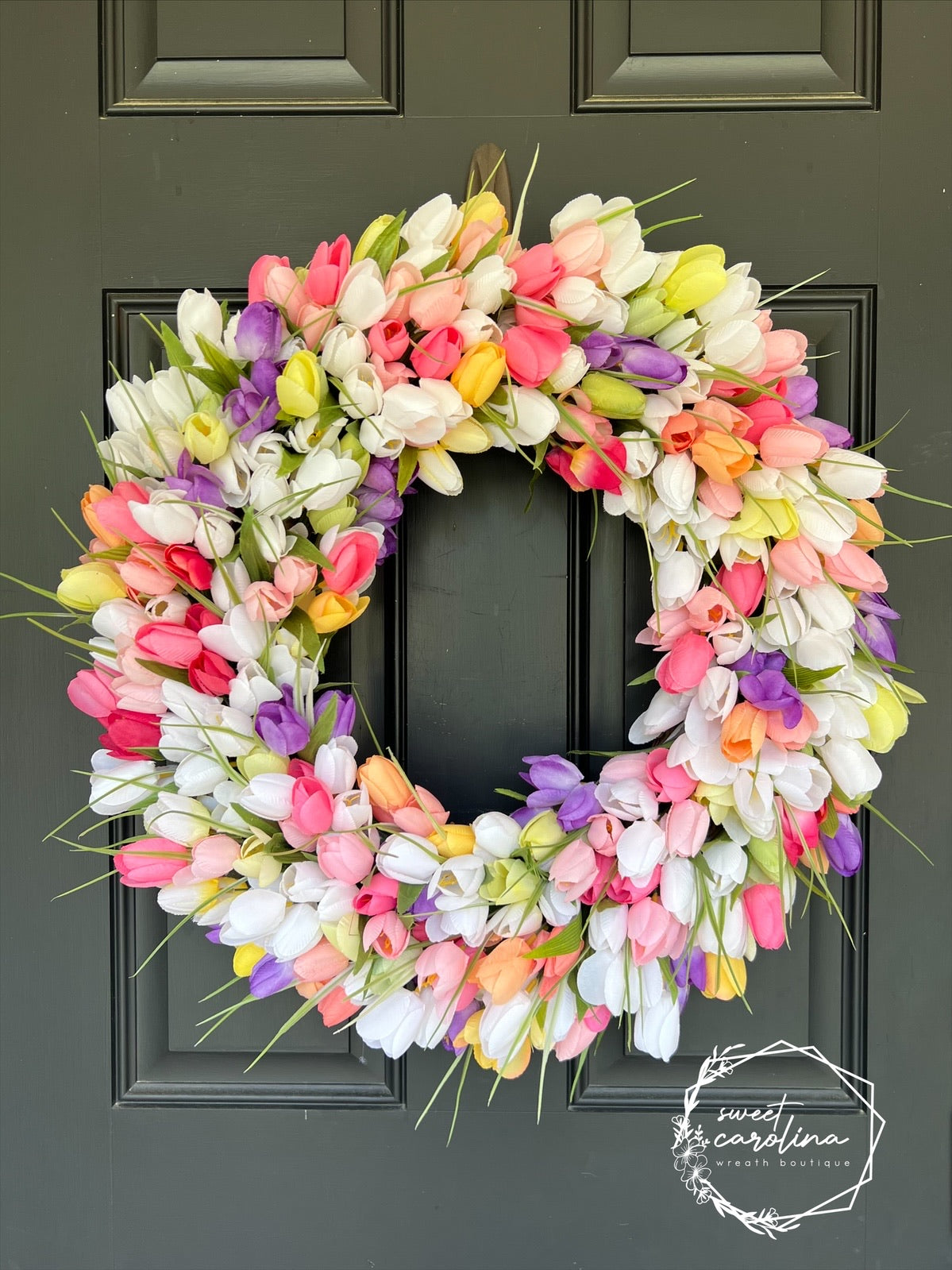 Bright & Colorful Tulip Spring Wreath