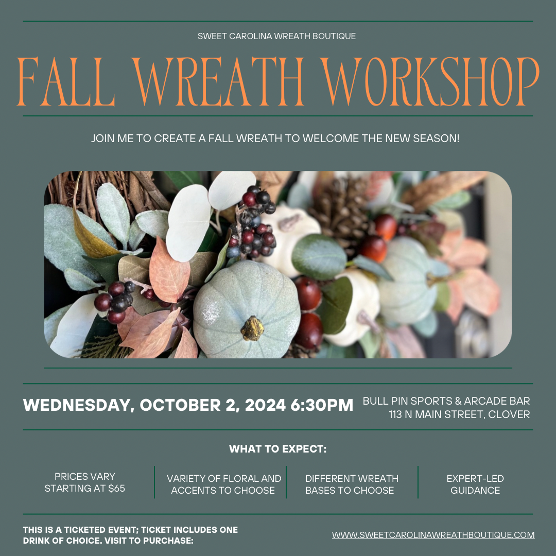 Fall Wreath Workshop- Bull Pin Sports & Arcade Bar