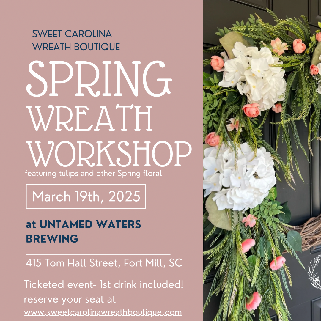 Untamed Waters Brewing Spring Wreath Workshop 2025