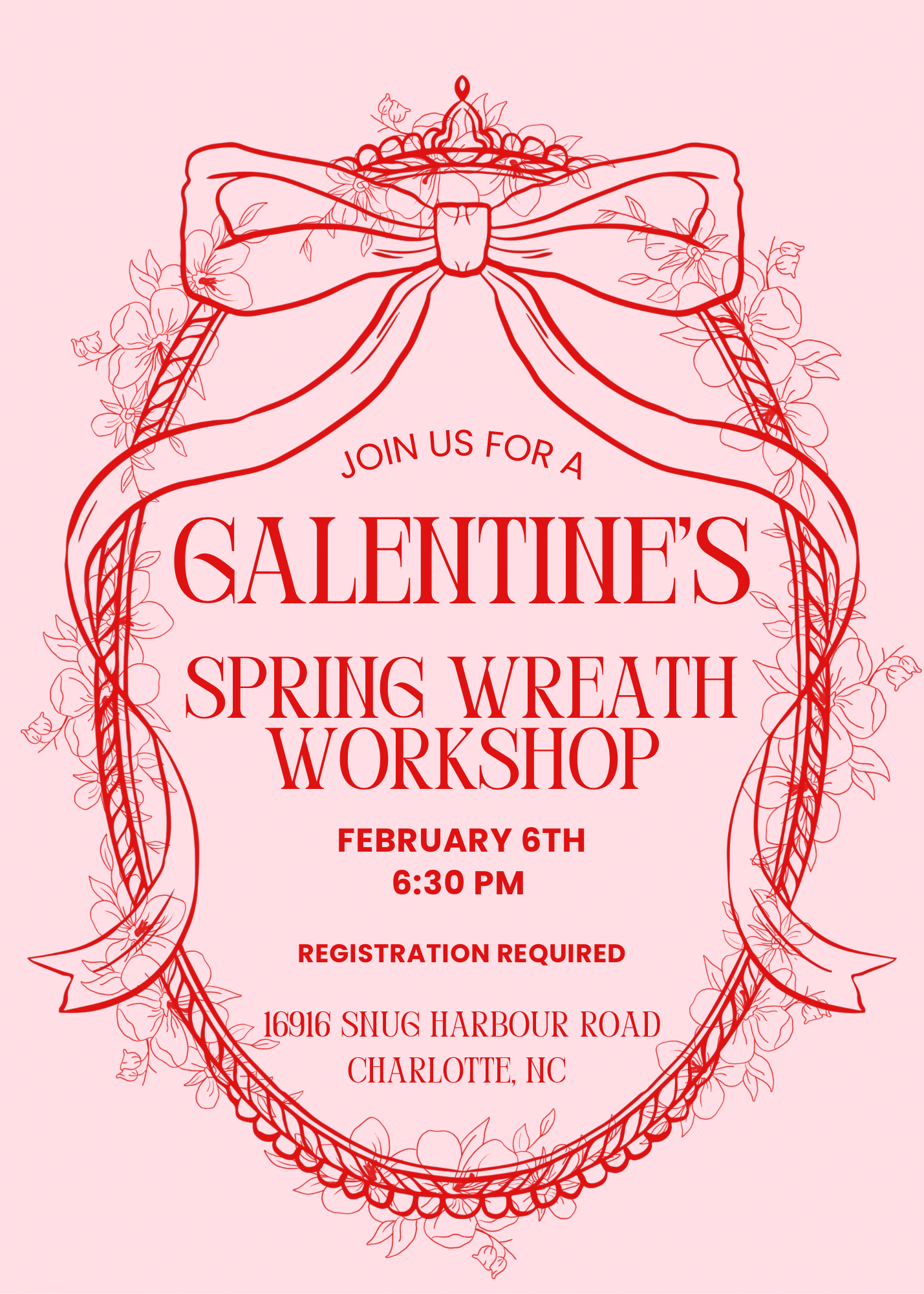 2/6~Palisades Galentine’s Spring Wreath Workshop