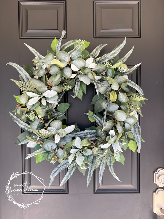 Year-Round Eucalyptus Lamb’s Ear Greenery Wreath